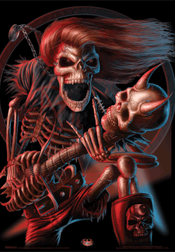 3D Αφίσα BAD TO THE BONE - 3D