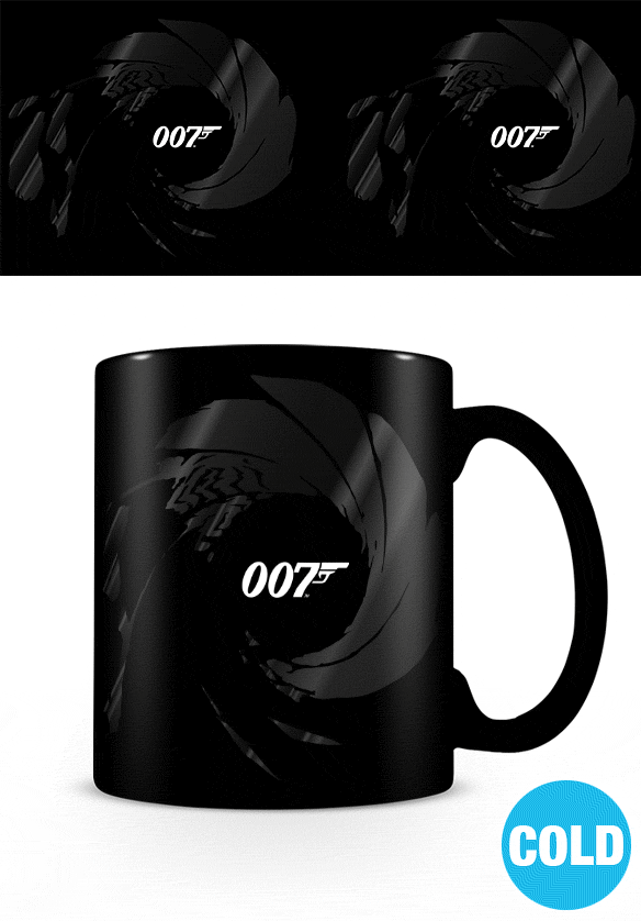Skodelica za spreminjanje barve James Bond - Gunbarrel