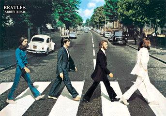 Framed 3D Poster Beatles - abbey road