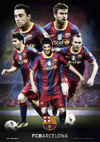 3D Poster BARCELONA - players 2010