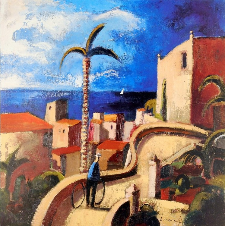 Art Print Casa con Jardin