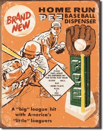 Metallikyltti PEZ - baseball