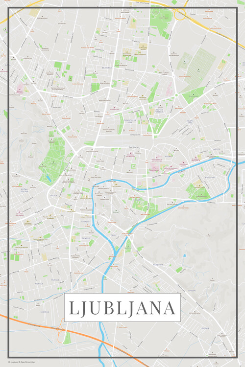 Плакат Lubljana color