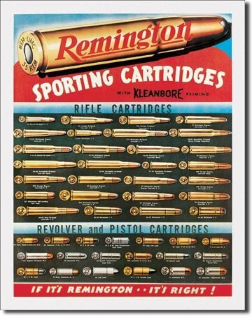 Μεταλλική πινακίδα REM - remington cartridges