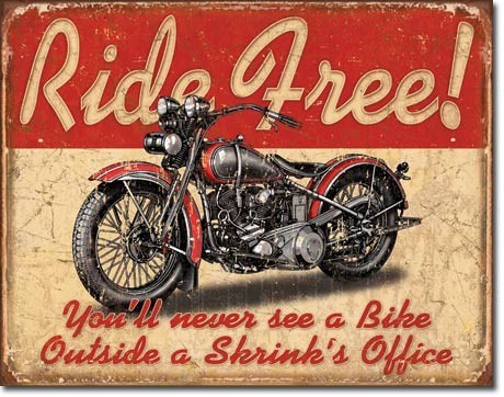 Metallikyltti RIDE FREE