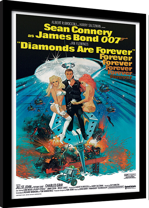 Uokvirjen plakat James Bond - Diamonds are Forever 2