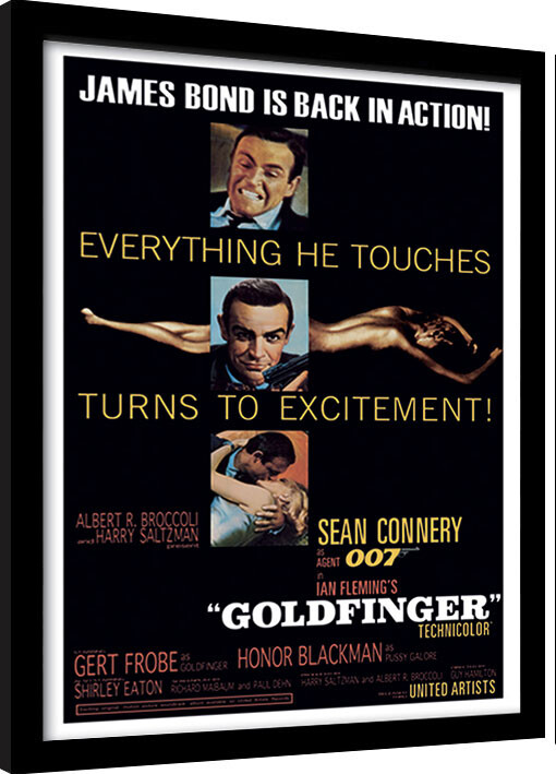 Poster emoldurado James Bond - Goldfinger - Excitement