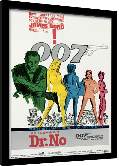 Poster emoldurado James Bond - Dr No One Sheet