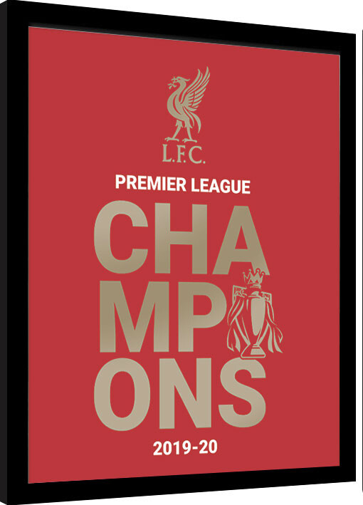Κορνιζαρισμένη αφίσα Liverpool FC - Champions 19/20