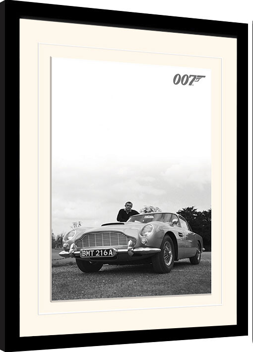 Poster emoldurado James Bond - Connery B+W
