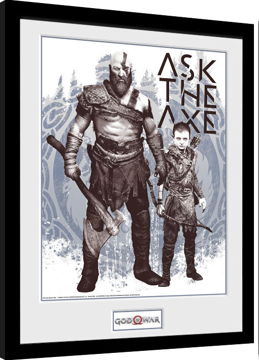 Framed Poster God Of War - Ask The Axe