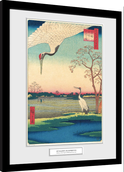 Κορνιζαρισμένη αφίσα Hiroshige - Minowa, Kanasugi at Mikawashima