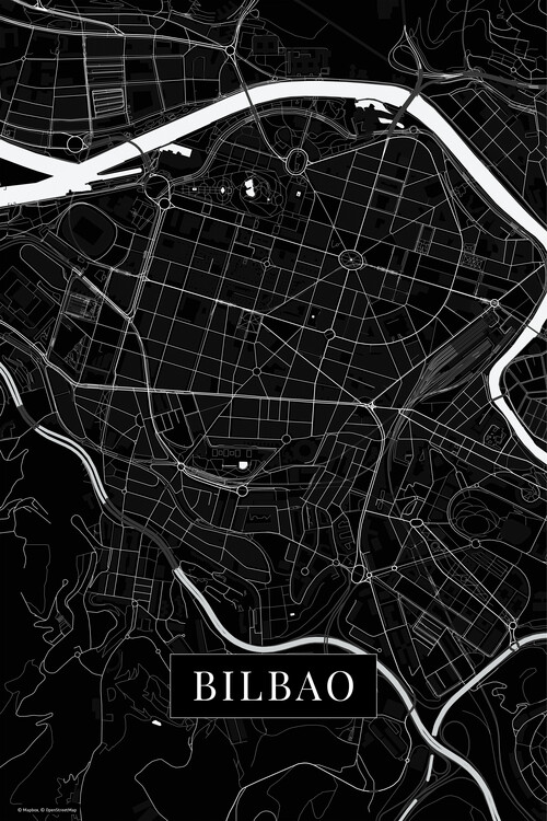 Плакат Bilbao black