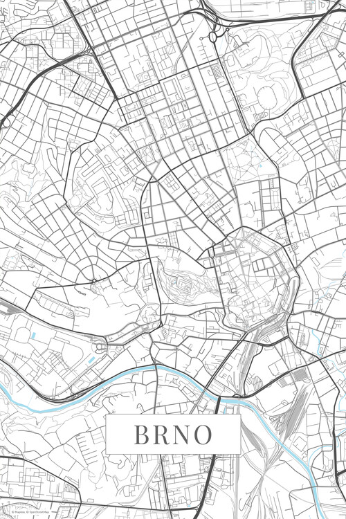 Плакат Brno white