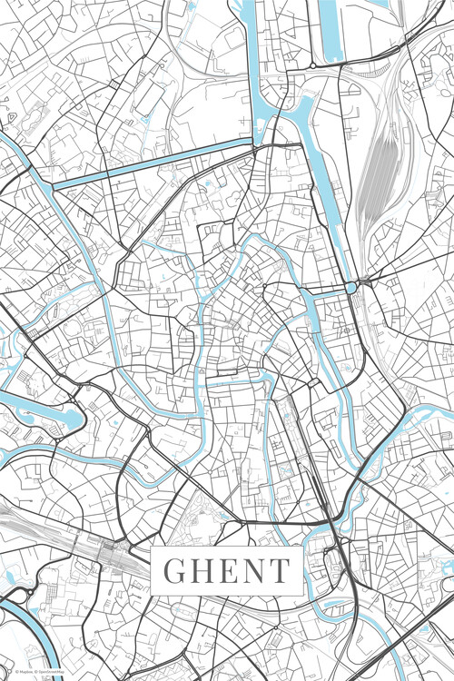 Плакат Ghent white