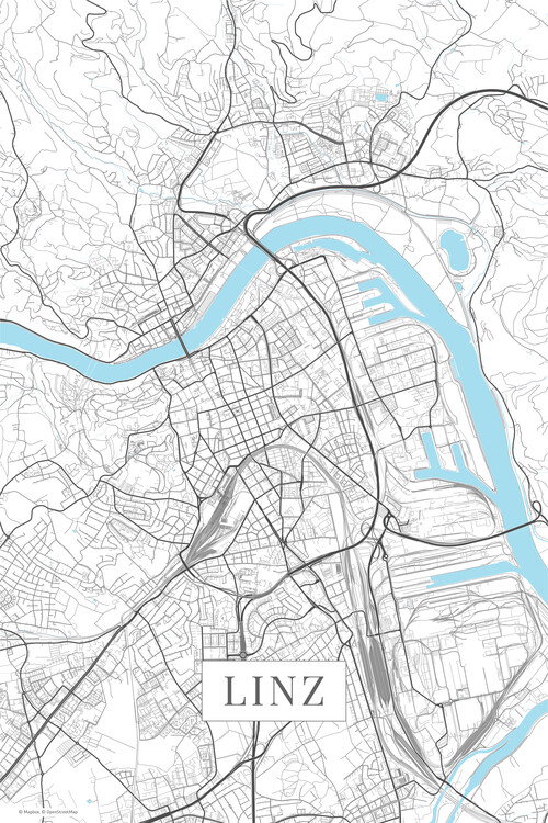 Плакат Linz white