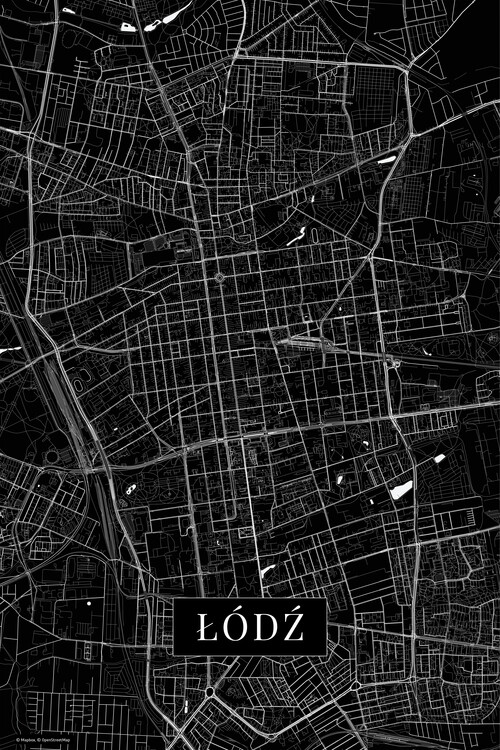 Плакат Lodz black