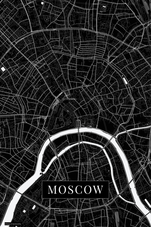 Плакат Moscow black