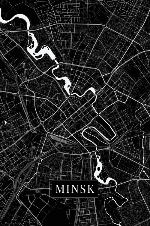 Плакат Minsk black