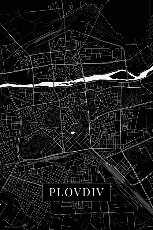 Плакат Plovdiv black