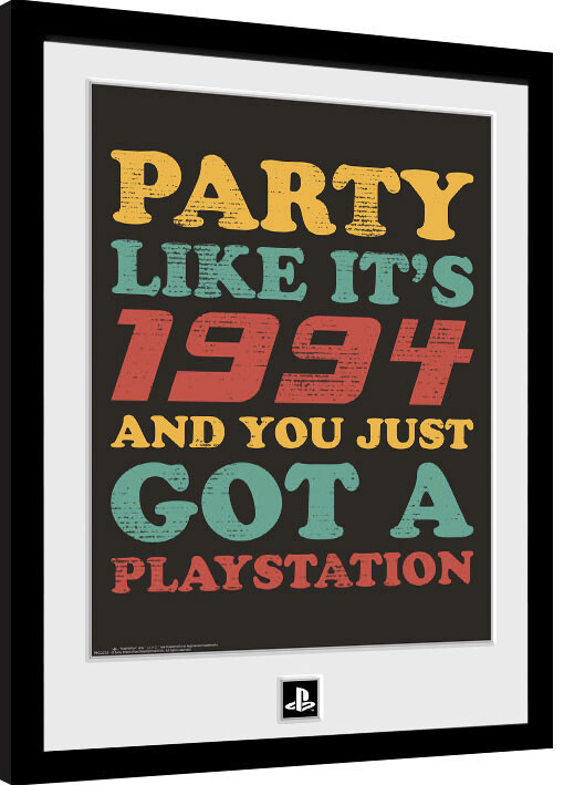 Framed Poster Playstation - Party Like it‘s 94