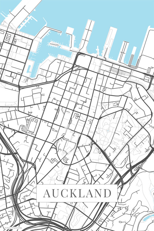 Плакат Auckland white