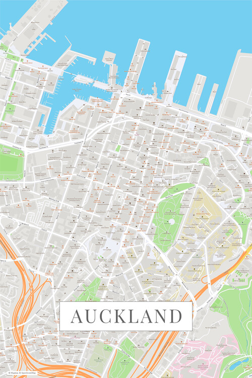 Плакат Auckland color