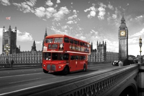 Плакат London - westminster bridge bus