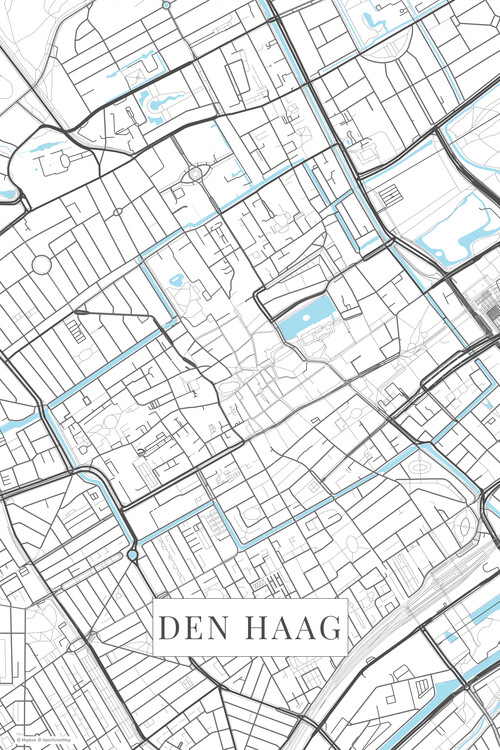 Плакат Den Haag white