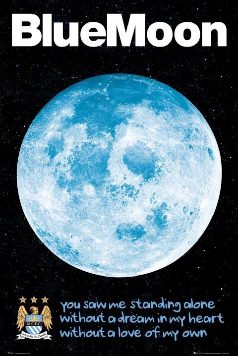 Плакат Manchester City - blue moon