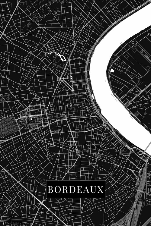 Плакат Bordeaux black