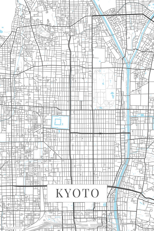 Плакат Kyoto white