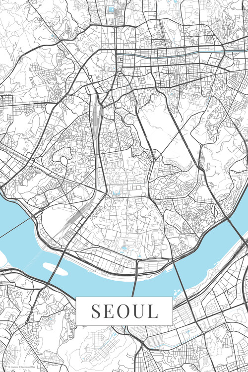 Плакат Seoul white