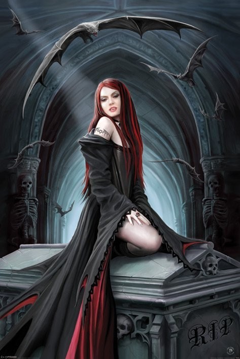Плакат ANNE STOKES - await the night