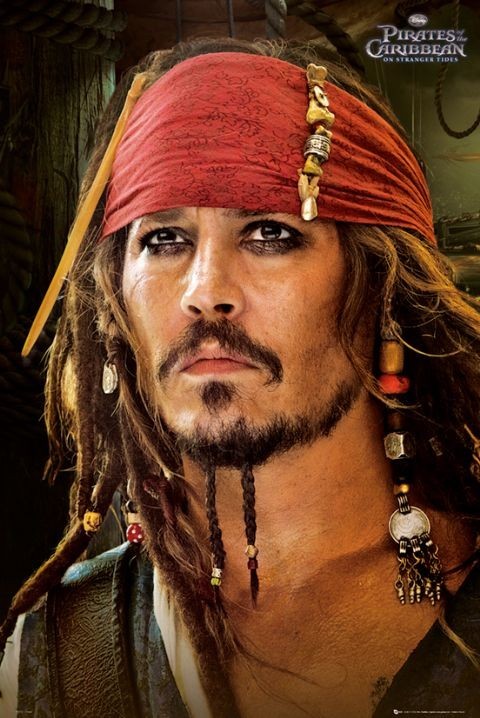Плакат PIRATES OF THE CARIBBEAN 4 - red bandana