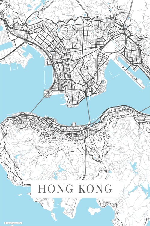 Stenska nalepka Hong Kong white