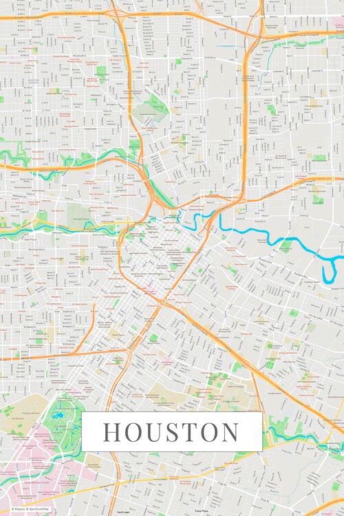 Плакат Houston color