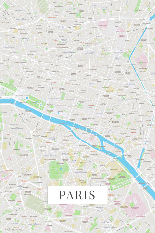Плакат Paris color