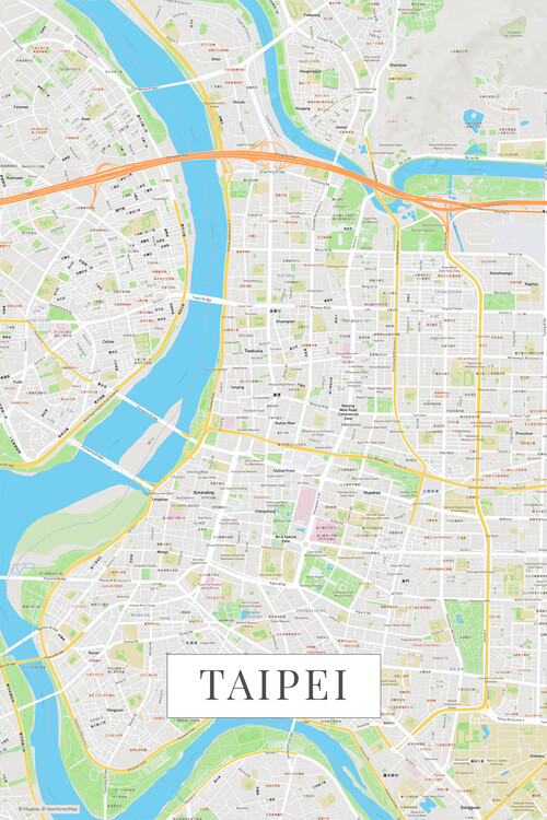 Плакат Taipei color