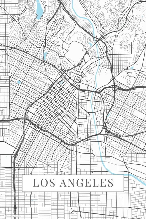 Плакат Los Angeles white