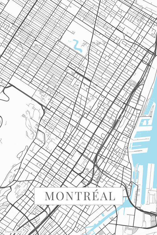 Принти на полотні Montreal white