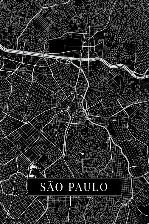 Poster Sao Paulo black
