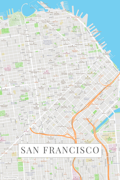Плакат San Francisco color