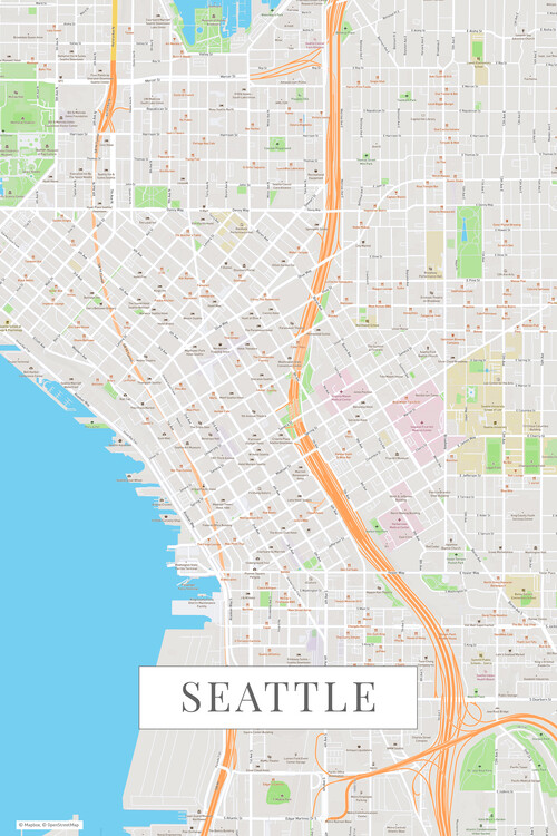 Плакат Seattle color