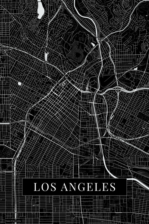 Плакат Los Angeles black