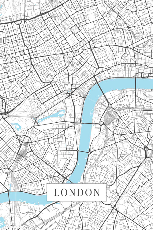 Принти на полотні London white