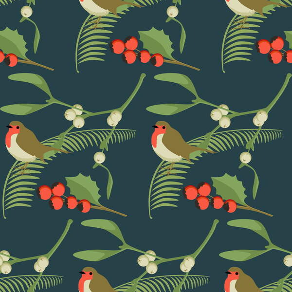 Плакат Christmas Robin