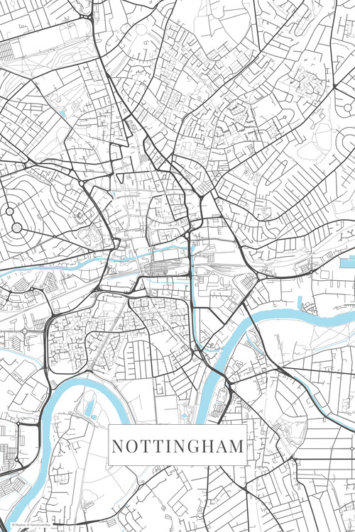 Плакат Nottingham white