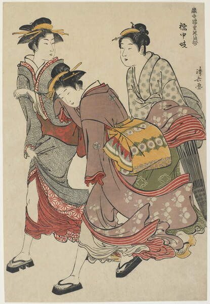 Принти на полотні "Entertainers of Tachibana-cho", 1782
