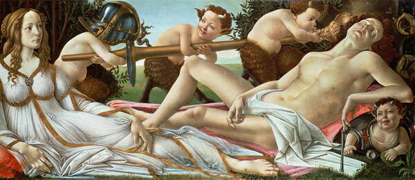Принти на полотні Venus and Mars, c.1485